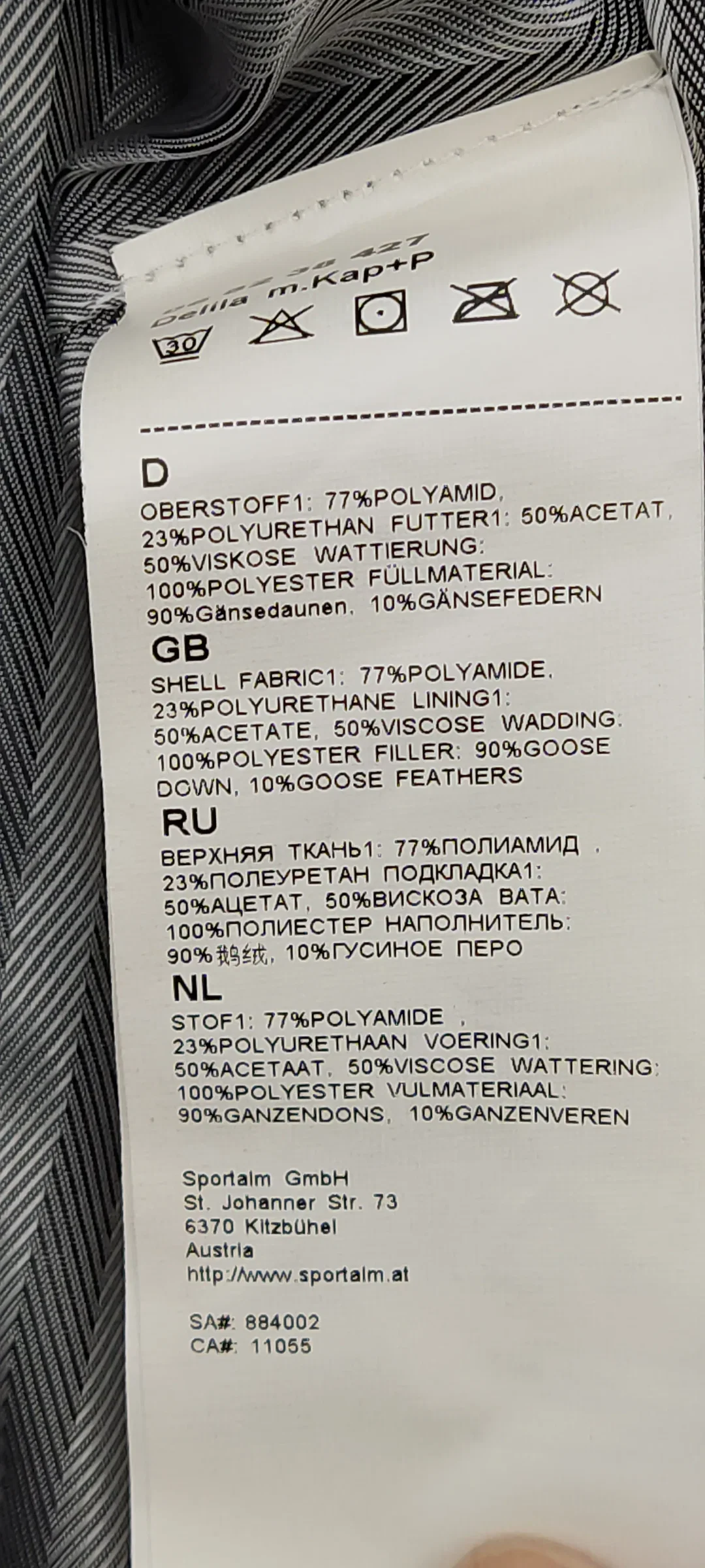 Sportalm Damen Steppmantel silber Gr. 44 – Bild 5