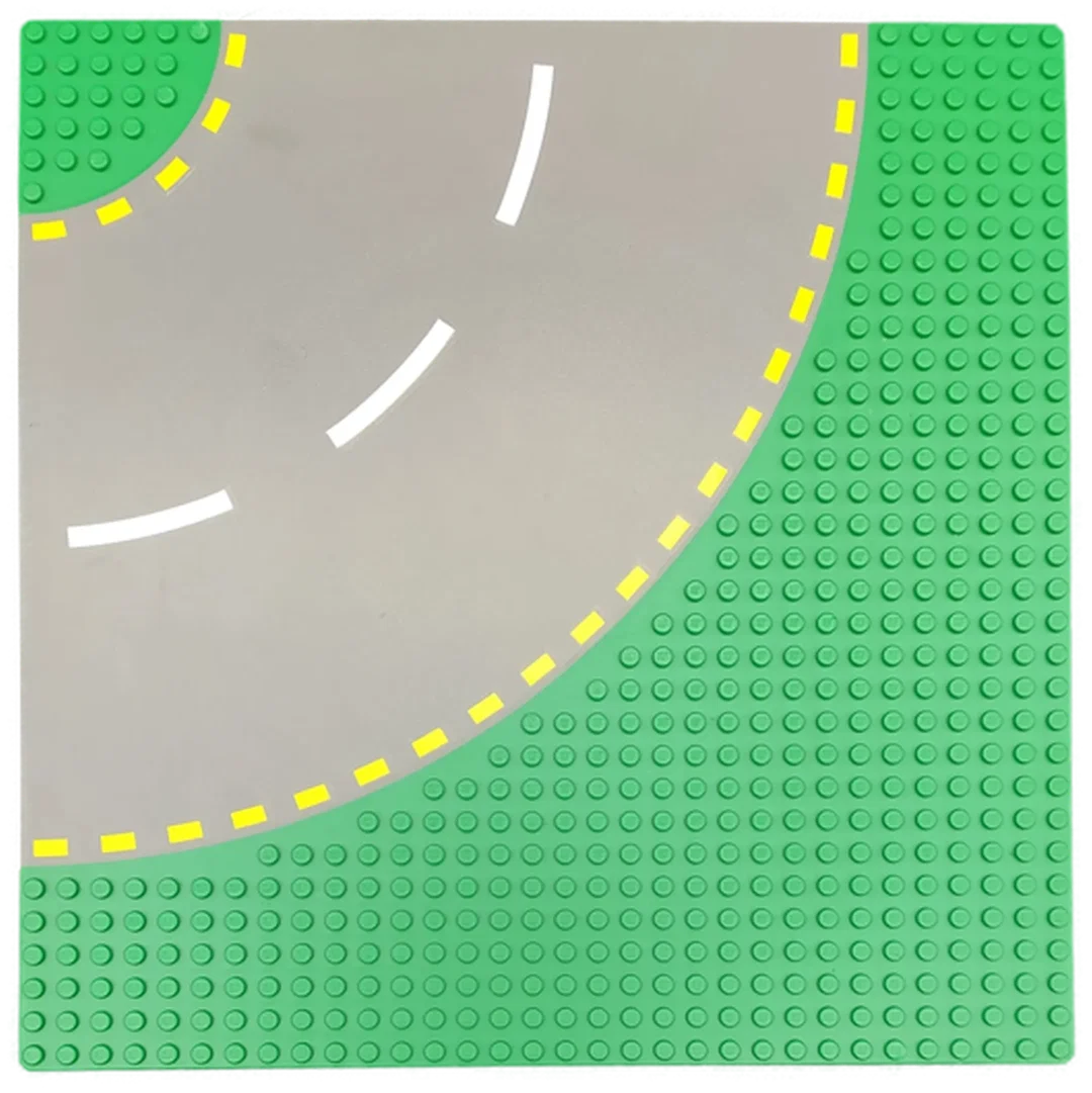 LEGO Grundplatte mit Straße 32 x 32 Noppen grün - Bild 1