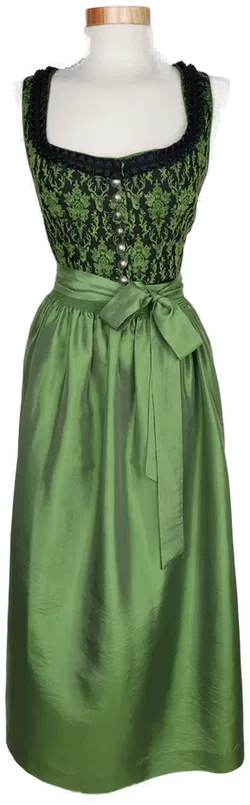 Salzburger Dirndl Damendirndl schwarz/grün - 34 - Bild 1