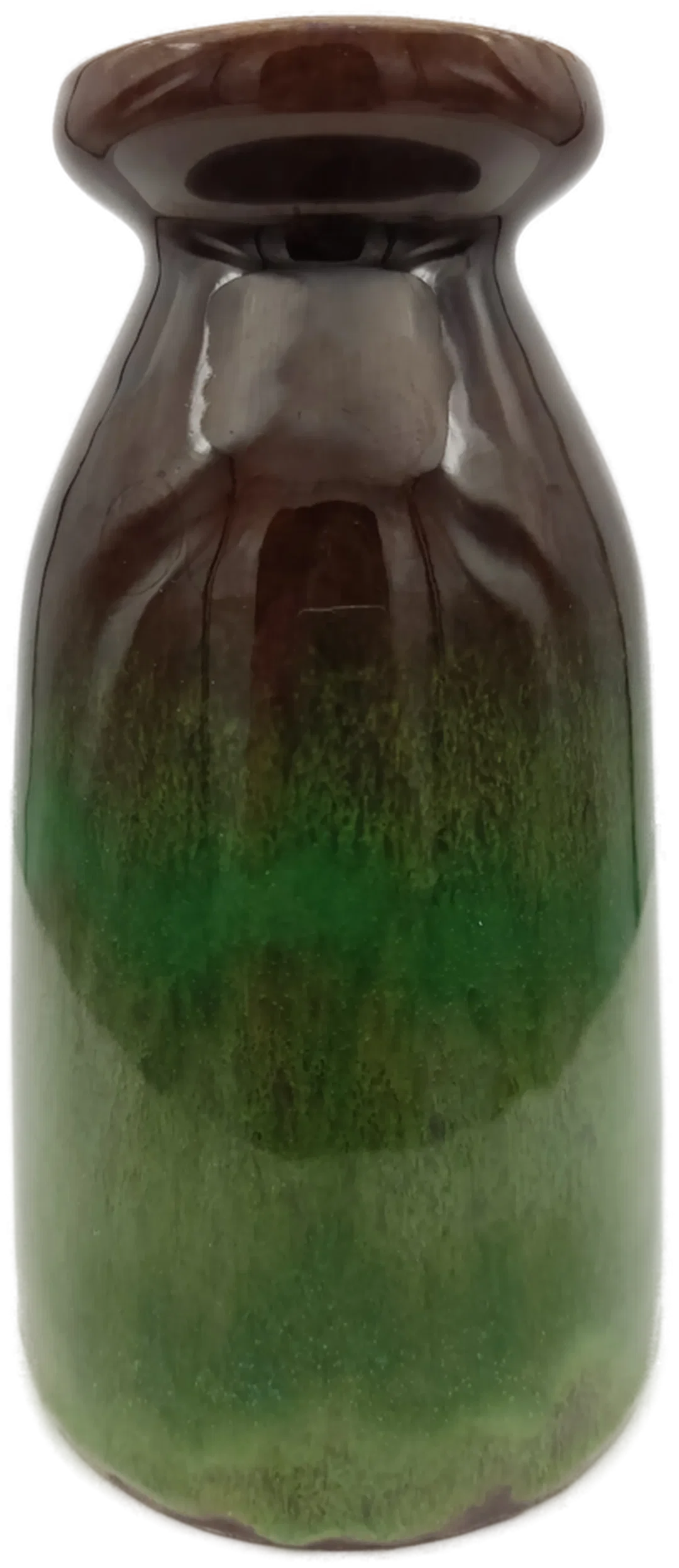 Strehla Keramik Vase Grün-Braun | DDR-Sammlerstück – Bild 1