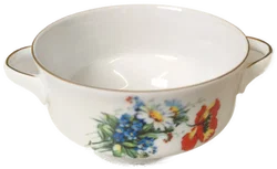 Waldsassen Bavaria, 3 Suppentassen mit Goldrand, Vintage – Vorschau 2