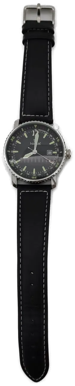 Hirsch Herren Armbanduhr mit echtem Lederband - Bild 1