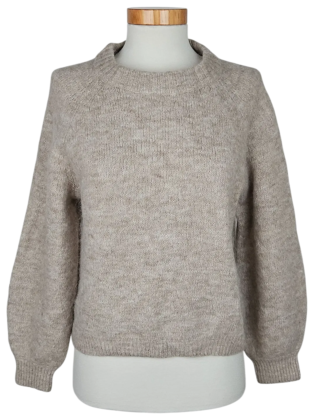 VILA Damen Wollpullover, beige - Gr. M  - Bild 4