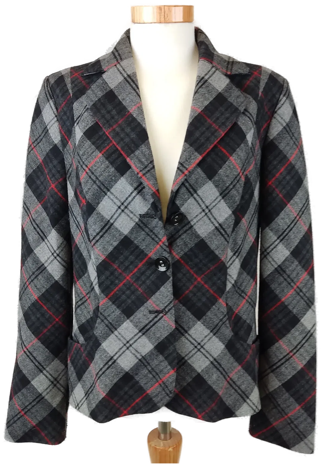 s.Oliver Damenblazer schwarz, grau kariert -38 (M) - Bild 4