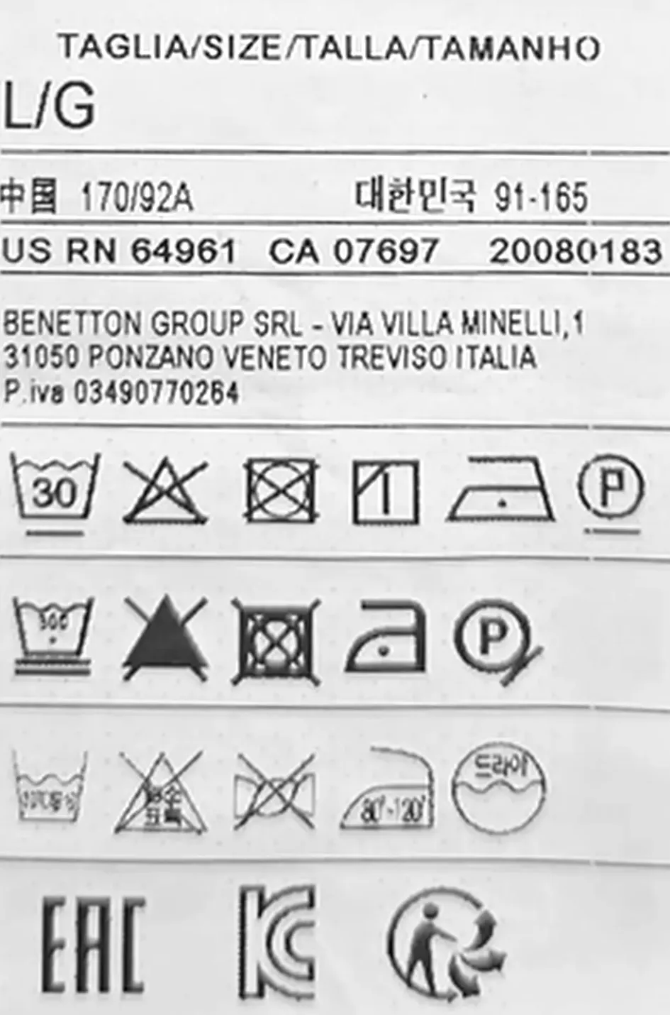 United Colors of Benetton Kindertop schwarz Gr. L/G  – Bild 4