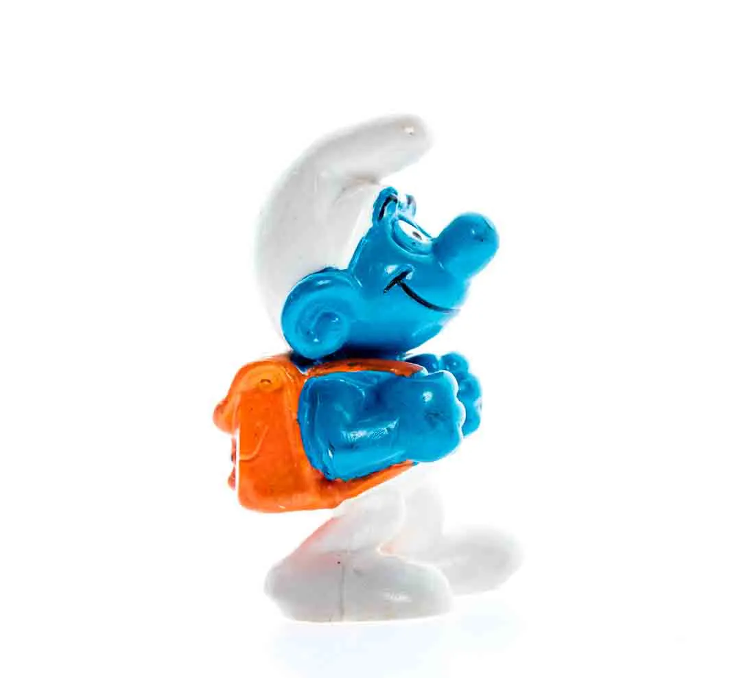  Ü-Eier Setzkastenfigur "20103 Schülerschlumpf Schleich CE" Gummi – Bild 2