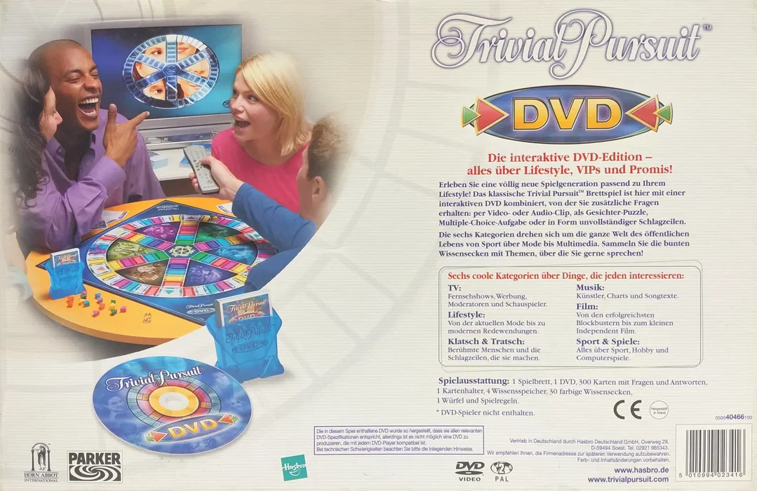 Trivial Pursuit - DVD Gesellschaftsspiel - Parker – Bild 2