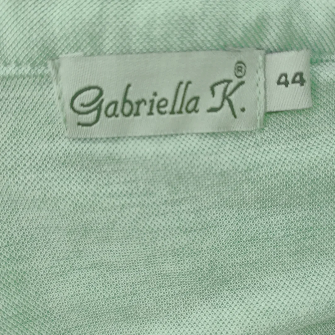 Gabriella K. Damen Langarmbluse mit Bindegürtel lindgrün - Gr. 44 – Bild 4