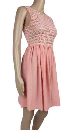 American Apparel Damen Chiffonkleid, pfirsichrosa - Gr. XS - Bild 2