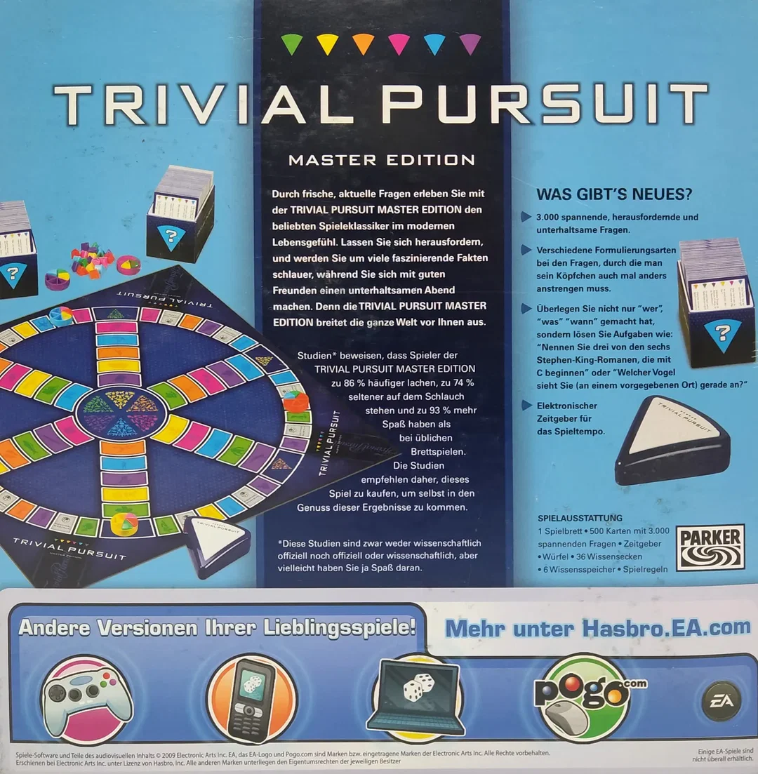 Trivial Pursuit Master Edition - Wissensspiel - Hasbro  – Bild 2
