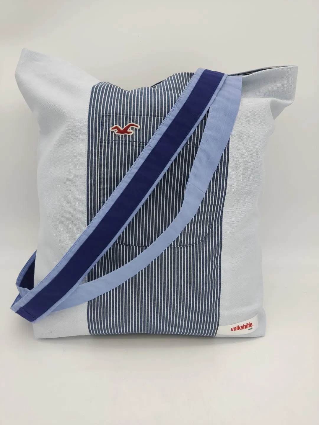 Tragtasche Stoff mehrfarbig + Henkel - Bild 4