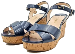 Prada Damenwedges dunkelblau Gr. 38 – Vorschau 1