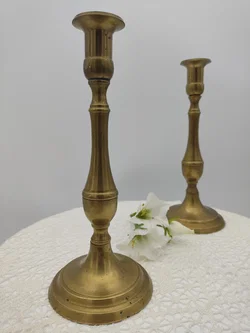Kerzenständer Messing Gold 2er Set, 23,5 cm | Patina-Schatz - Bild 4