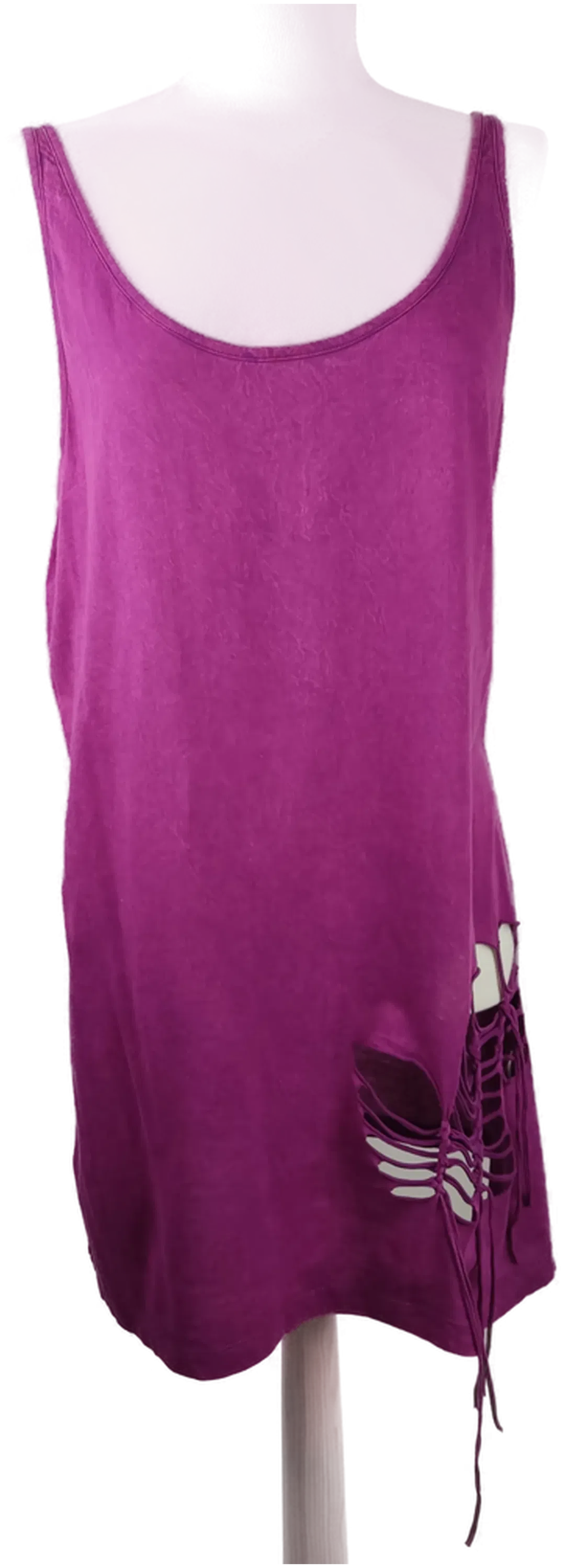 Diesel Damen Longshirt mit Lochmuster violett  - L/40 - Bild 1