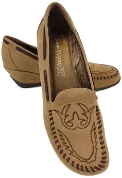 Gianni Ferani Damen Lederhalbschuhe beige - Größe 36 - Bild 2