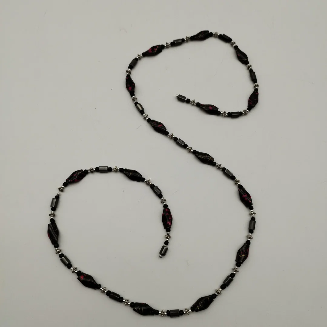 Bemusterte Modeschmuck Halskette - mit Magnetversschluss – Bild 3