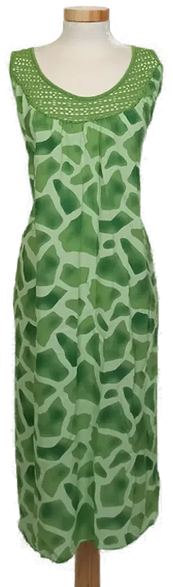 New Collection Midikleid grün gemustert Gr. XL - Bild 1