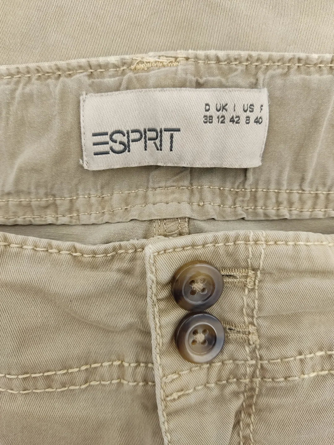 Esprit Damen Hose beige Gr. 38 – Bild 3