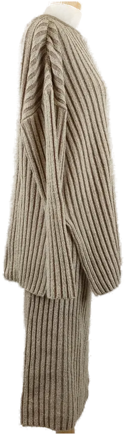Carling Paris Damen Strickzweiteiler braun/beige - Einheitsgröße - Bild 3