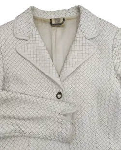 Madeleine Vintage Damen Lederjacke, weiß - Gr. XL  - Bild 3