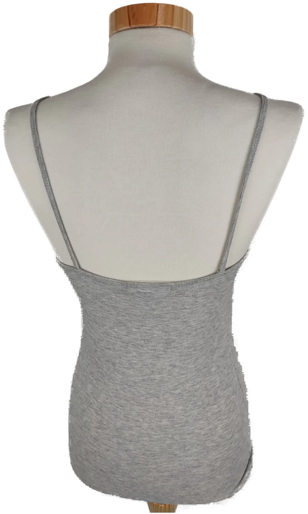 T-Shirt "Forever 21", mit Rundhalsausschnitt und Trägern, hellgrau meliert, Größe M – Bild 3
