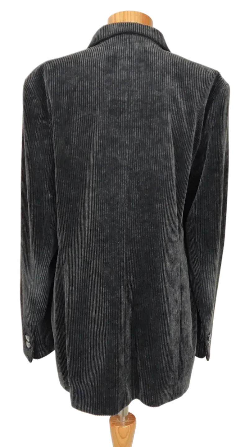 DINOMODA Damen Cordblazer, anthrazit - Gr. XL / 42 – Bild 2