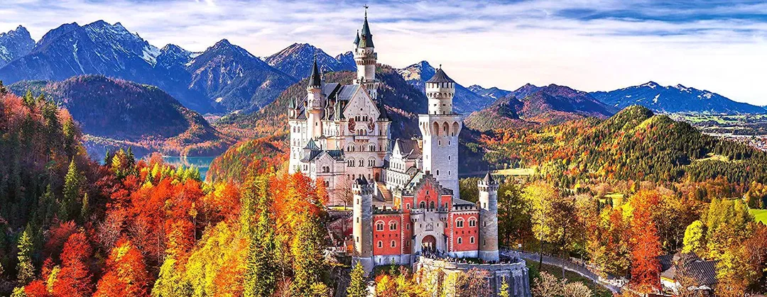 Ravensburger Puzzle 1000 Teile – Panorama Schloss Neuschwanstein – Deutschland Collection – Bild 2