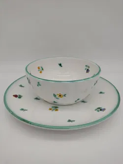 Gmundener Keramik / Streublumen - Großer Teller & Schüssel - Bild 1