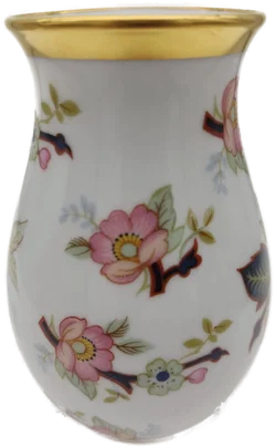 Vase von Royal Porzellan Bavaria mit Blumendekor und Goldrand  - Bild 3