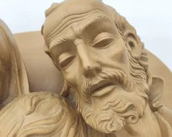 Maria, Josef & Jesus Wandbehang aus Holz / Heiligenfiguren - Bild 4