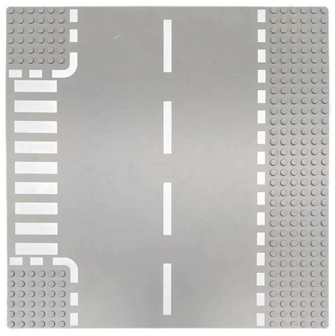 LEGO Grundplatte mit Straße 32 x 32 Noppen dunkelgrau - Bild 1