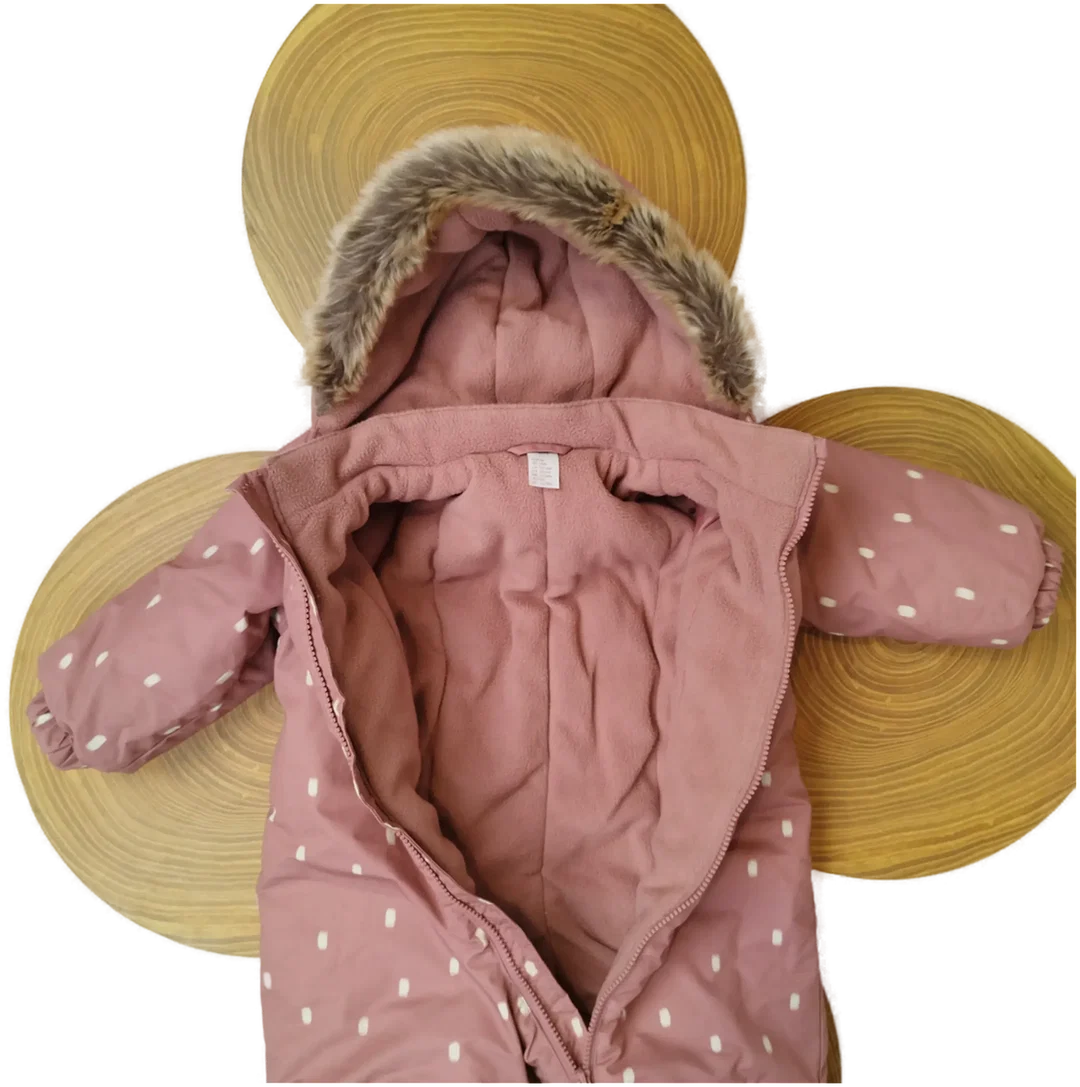 H&M, Kinder Schneeanzug, alrosa, Gr. 86 – Bild 4