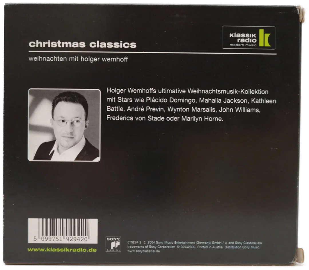Christmas Classics, Weihnachten mit Holger Wemhoff CD – Bild 3