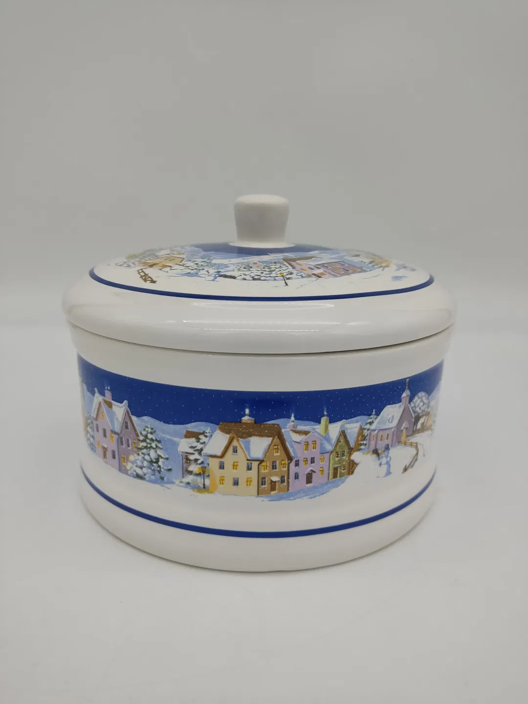 Weihnachtliche Porzellan-Keksdose - Bild 1