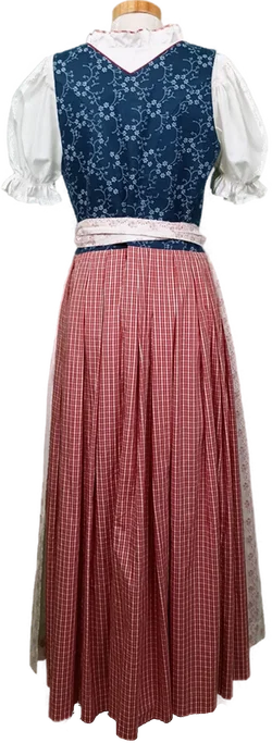 Damendirndl mit Bluse blau/rot Gr. M/L – Vorschau 2