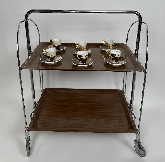 Vintage Klappbare Dinett-Servierwagen - 1970er Jahre - Bild 1