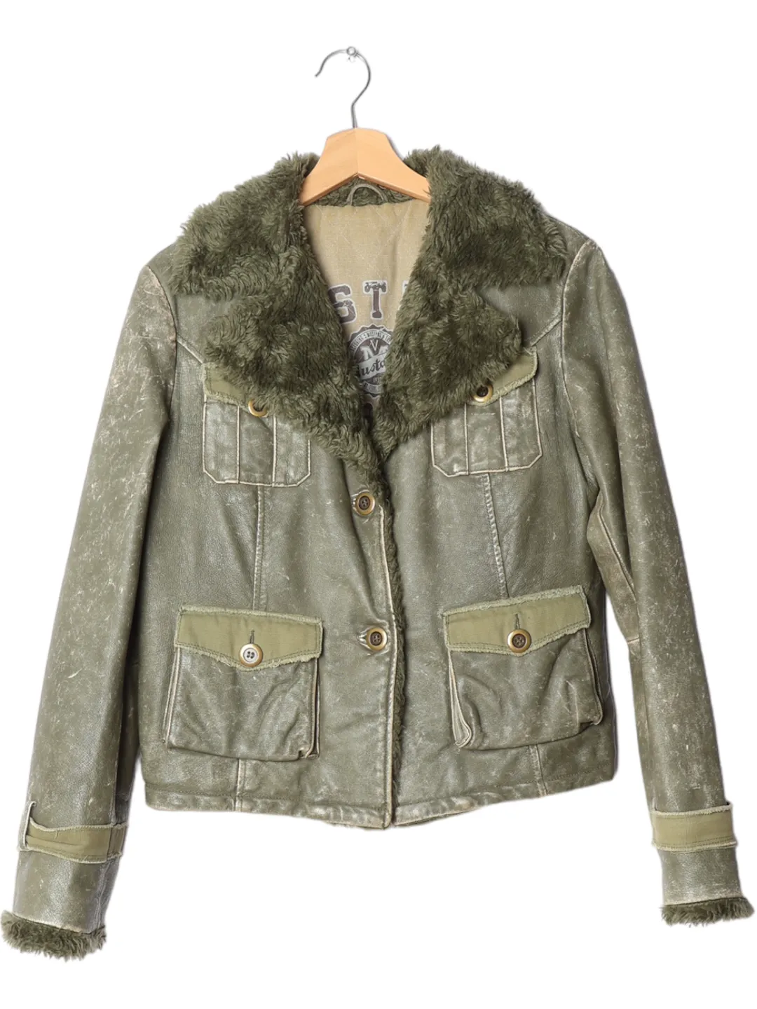 Babäm! - Mustang Damen Lederjacke, oliv - Gr. L - Bild 4