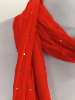 Damenschal mit Glitzer in Rot - Bild 2