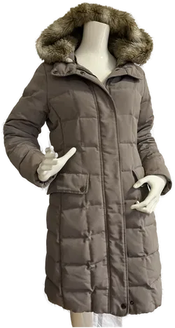 GEOX Damen Daunenmantel mit Kapuze Gr. 36 taupe - Bild 1