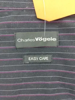 Charles Vögele Herrenhemd, schwarz/beere - Gr. L - Bild 4