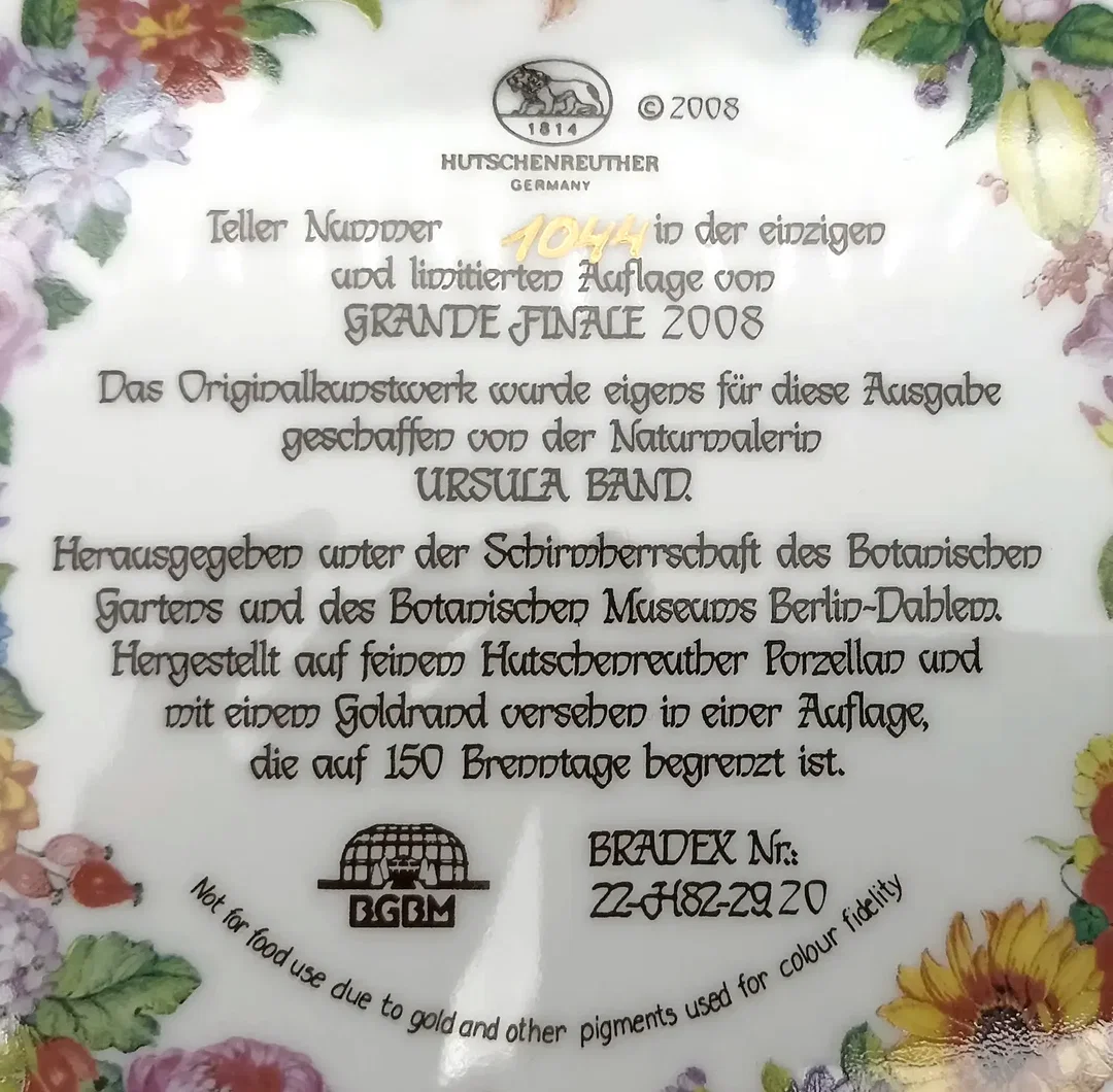 Hutschenreuther Sammelteller - „Grande Finale 2008“ von Ursula Band (Teller 1044) – Bild 3