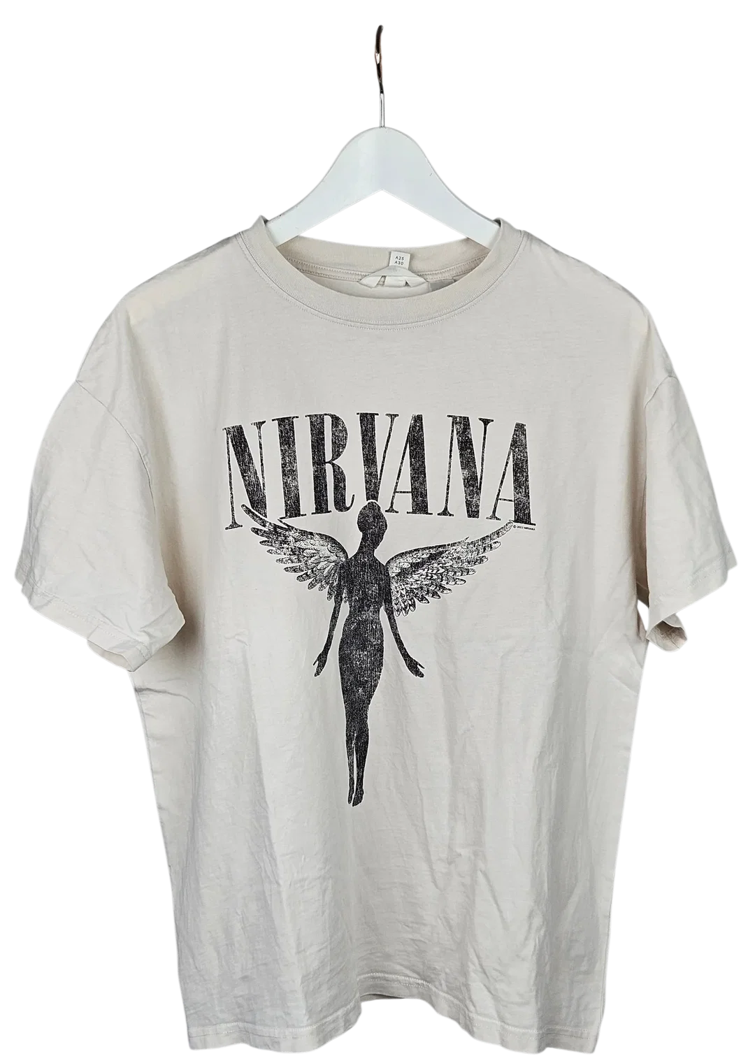 Nirvana H&M Herren Band T-Shirt, beige - Gr. S  - Bild 1