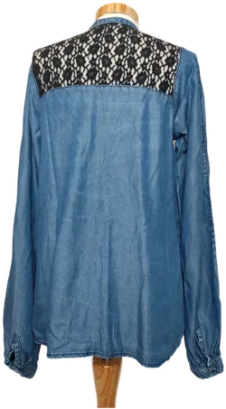 Guess Damen Jeans Bluse blau/schwarz Gr. 36 - Bild 4