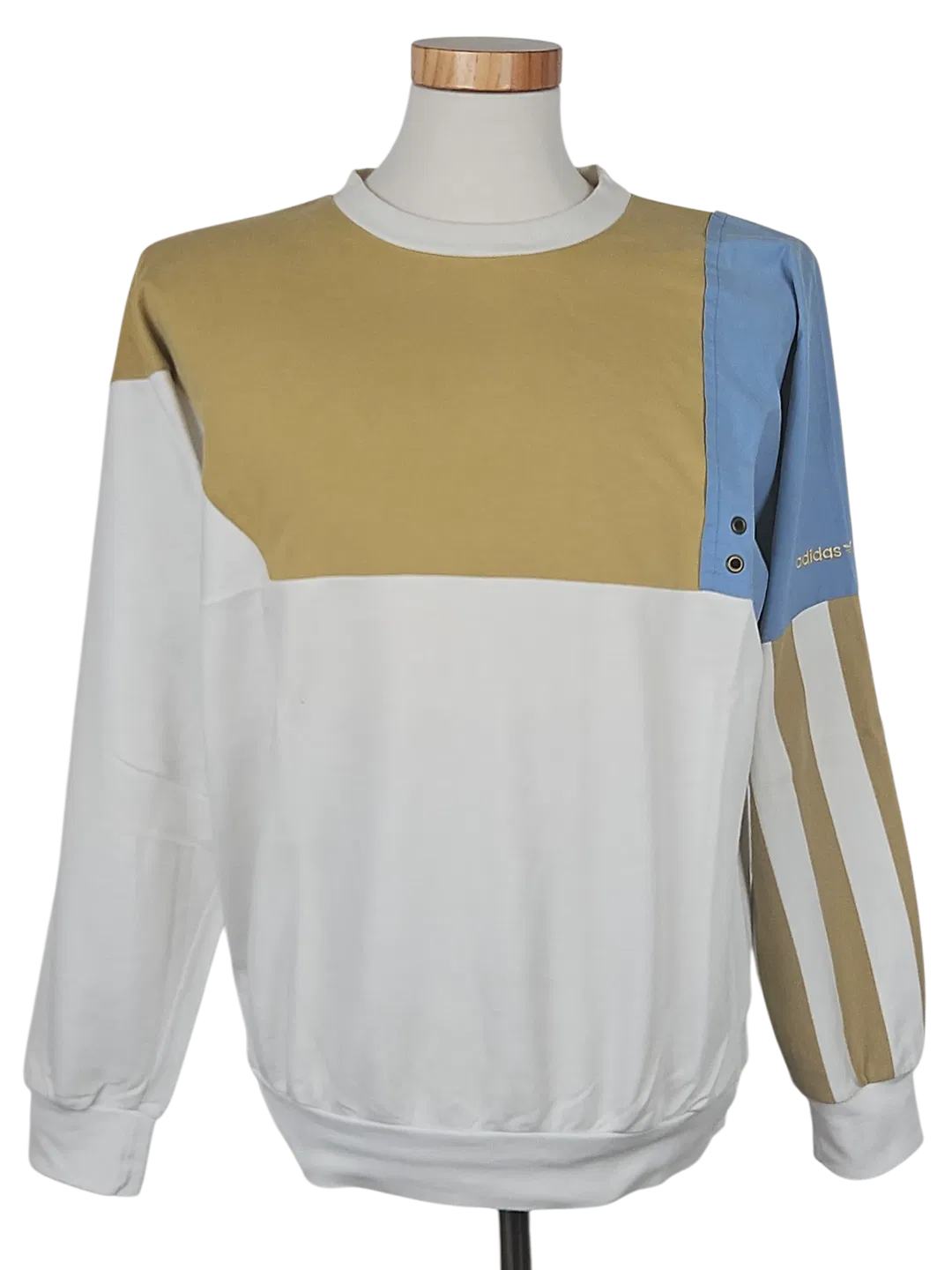 adidas® Vintage Herren Sweatshirt, Multicolor - Gr. L - Made in Austria - Bild 4