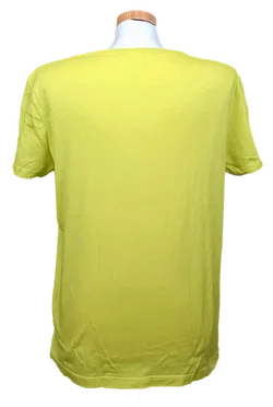 Calvin Klein Herren T-Shirt neongelb mit Logo Gr. L - Bild 2