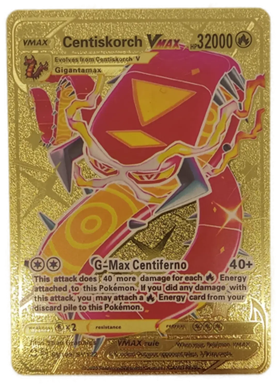 Pokémon Sammelkarte Goldfolie Vmax Centiskorch Vmax - Bild 4