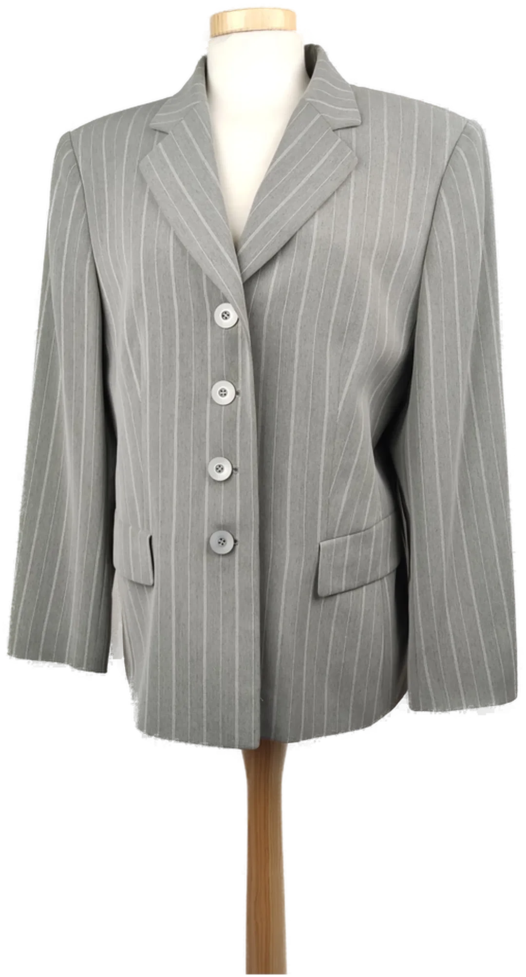 Gerry Weber Damen-Blazer grau-weiss gestreift - M/38 - Bild 1