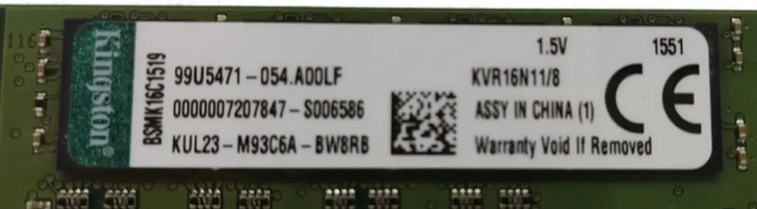 Kingston 8GB DDR3 99U5471-054.A00LF   Arbeitsspeicher / RAM  – Bild 2