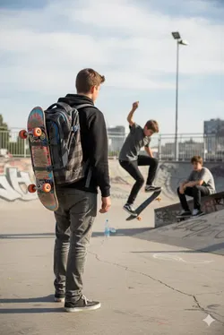 Satch Schulrucksack – kariert, ergonomisch, mit Brust- und Hüftgurt - Bild 2