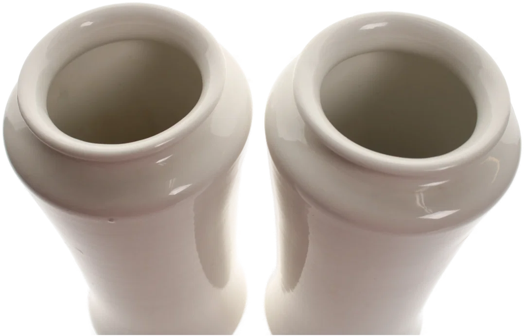 2er-Set Blumenvase – Porzellan „Décor Exclusiv“, Made in Italy, Florales Design – Bild 2